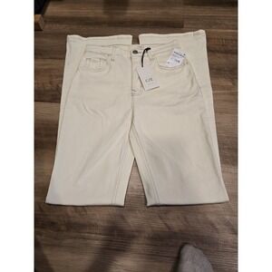 C/E Current/Elliott White Boot Cut Flare High Rise Denim Jeans Size 26 NWT